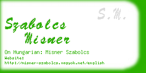 szabolcs misner business card